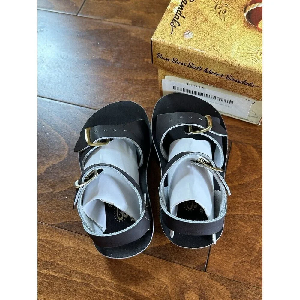 Salt Water Sandals Toddler/Baby Girl Size 3 Hoy Shoe‎ Surfer Patent Brown NEW